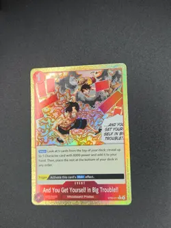 And You Get Yourself in Big Trouble!! (Parallel) ST30-017 Luffy & Ace Foil NM - Image 1