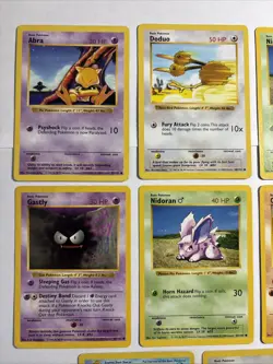 8x Shadowless 1999 WOTC Pokemon Card Lot Rare Porygon Onix Abra Nidoran Doduo NM - Image 5