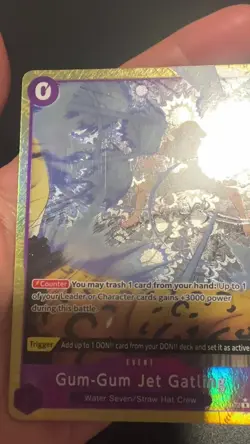 Gum-Gum Jet Gatling OP03-072 R Alt Art English One Piece TCG PRB02 - Image 2