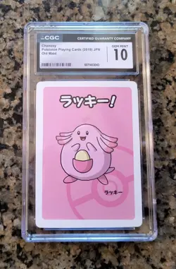 ✨Chansey Old Maid Pokemon Playing Card CGC 10 GEM MINT 2019 Japanese SO CUTE!🥚 - Image 1