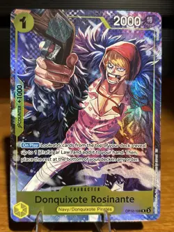 Donquixote Rosinante OP12-108 One Piece Illustration Promo Alt Art NM Pack Fresh - Image 1