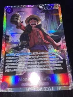 Bandai One Piece Card Game Monkey D. Luffy SR Holo 7000 Power ENG ST26-005 - Image 1