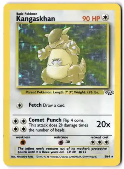 Pokemon Card - Kangaskhan 5/64 Holo Unlimited Holo Rare - Jungle - MP - Image 1