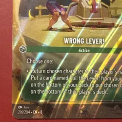 Disney Lorcana enchanted Wrong Lever! 216/204 Reign of Jafar - Image 5