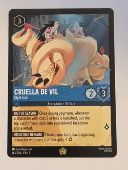 Disney Lorcana - Cruella De Vil - Style Icon 143/204 - Legendary NM Non-Foil - Image 1