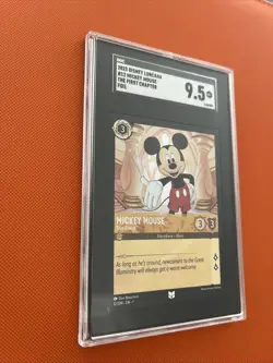 SGC 9.5 2023 DISNEY LORCANA MICKEY MOUSE TRUE FRIEND FOIL 12/204 MINT + - Image 1