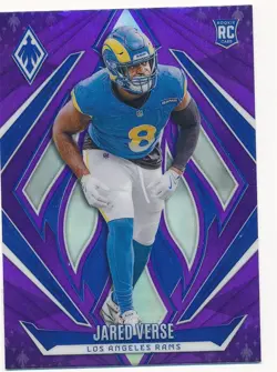 JARED VERSE 2020 PANINI PHOENIX PURPLE #192 RC ROOKIE LOS ANGELES RAMS MINT - Image 1