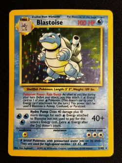 1999 Pokemon Base Set Blastoise #2/102 HOLO Rare - Vintage LP/MP Unlimited - Image 1
