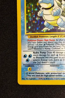 1999 Pokemon Base Set Blastoise #2/102 HOLO Rare - Vintage LP/MP Unlimited - Image 5