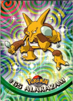 1999 Topps Pokemon Blue Logo Alakazam - Image 1