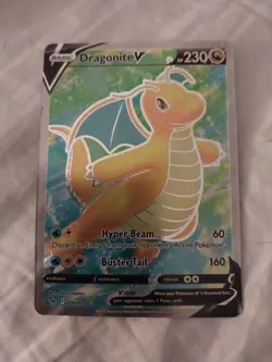 Pokemon Card TCG - Dragonite V 076/078 Full Art Ultra Rare Pokemon GO Near Mint - Image 1