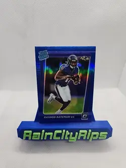 2021 Panini Donruss - Rated Rookie Rashod Bateman #P-265 Optic Holo Blue Preview - Image 1