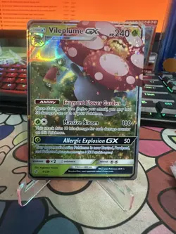 Pokemon Vileplume GX TCG Sun & Moon Cosmic Eclipse Holo Ultra Rare Card 4/236 - Image 1