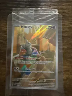 Pokemon TCG Mimikyu Scarlet & Violet SVP 075 Holo Promo Card Sealed, Near Mint - Image 1