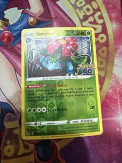 2022 Sword & Shield - Pokemon GO Venusaur Reverse Holo Rare Pokemon Card #3 LP - Image 1
