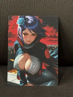 UNCENSORED CUSTOM GODDESS STORY KONAN NARUTO SHIPPUDEN ANIME WAIFU CARD - Image 1
