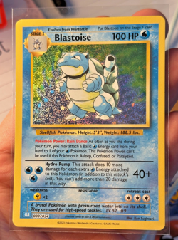 Squirtle, Wartortle, Blastoise 001-003/034 Trading Card Game Classic Holo Line - Image 3