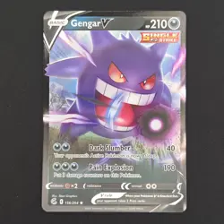 Pokemon TCG Card Gengar V 156/264 Fusion Strike Ultra Rare Half Art Holo - NM - Image 1