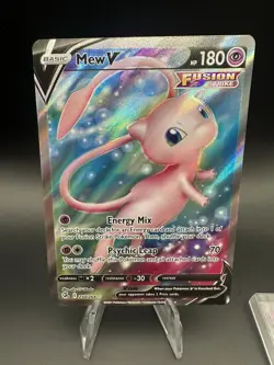 Pokemon TCG Card Mew V 250/264 Fusion Strike Ultra Rare Full Art Holo - NM - Image 1