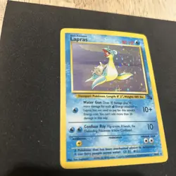Pokemon TCG Lapras Fossil Holo Unlimited Rare Card 10/62 Nm - Image 1