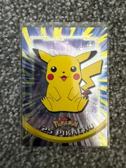 PIKACHU Pokemon 1999 TOPPS NM Card #25 TV Animation Black Logo - Foil Z42 - Image 1