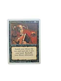 Demonic Tutor, Revised mtg. Uncommon Black Sorcery. NM. Powerful commander card. - Image 1