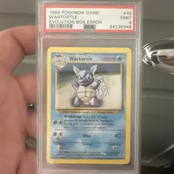 1999 pokemon card Wartortle evolution box ERROR card PSA 9!! - Image 1