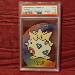 2000 Topps Pokemon TV Animation Clear Card Togepi #PC8 PSA 5 EX Vintage - Image 1