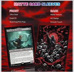100 Premium Magic: The Gathering Card Art Sleeves - Black Commander - Image 2