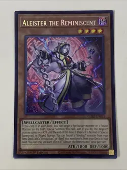 Yugioh Aleister the Reminiscent - 1st Edition Secret Rare NM - Free Holo Card - Image 1