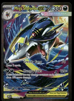Pokemon Cards Mega Sharpedo ex 127/094 Holo Phantasmal Flames NM - Image 1