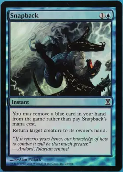 Snapback FOIL Time Spiral PLD Blue Common MAGIC MTG CARD (ID# 520491) ABUGames - Image 1