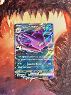 Pokemon Team Rockets Crobat EX Prize Pack Series 8 Play! Stamped Card 122/182 🦇 - Image 3
