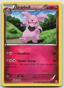 Granbull 29/30 XY Trainer Kit: Sylveon & Noivern Art Pokemon TCG Card - Image 1