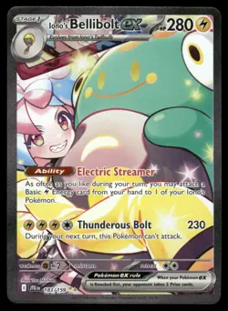 Pokemon Cards Iono's Bellibolt ex 183/159 Holo Journey Together NM - Image 1