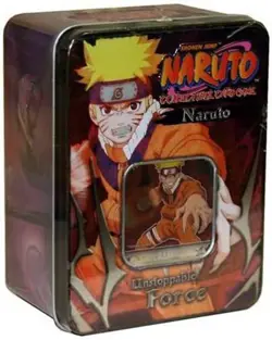 Naruto TCG CCG Trading Card Collector Tin UNSTOPPABLE FORCE W/Booster Packs - Image 1
