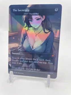 Waifu MTG Imperial Seal FOIL Fanart PLAYTEST EDH Card Secretary V2 Commander - Image 1