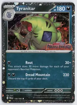Tyranitar Paldea Evolved Stamp Promo Miscellaneous Cards & Products 135/193 NM - Image 1