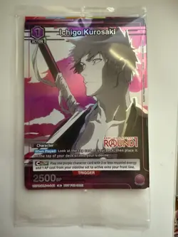 Ichigo Kurosaki (BLC-1-040) Round 1 Stamped Union Arena Bleach Promo Card SEALED - Image 1