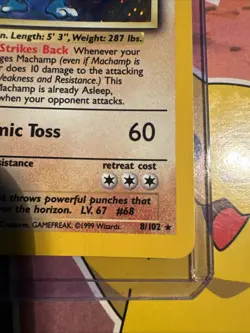 FREE SHIPPING Machamp 8/102 1st Edition Holo Rare Base Set Pokemon Card MP - Image 4