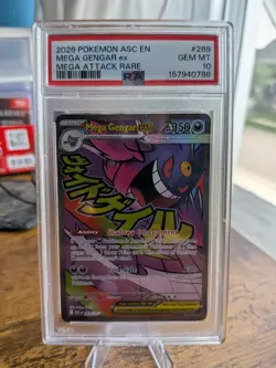 2026 POKEMON ASC EN-ASCENDED HEROES MEGA ATTACK RARE #269 MEGA GENGAR EX PSA 10 - Image 1