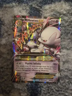 Pokemon M Mega Mewtwo EX Ultra Rare Holo TCG Card 64/162 XY Breakthrough - Image 2