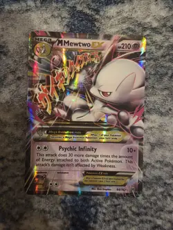 Pokemon M Mega Mewtwo EX Ultra Rare Holo TCG Card 64/162 XY Breakthrough - Image 4