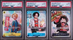 PSA 10 Sequential Set Three Brothers Luffy Ace Sabo Japanese One Piece Card - Image 1