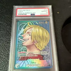 2023 ONE PIECE Sanji OP02 026 Alt Art Leader Paramount War ENGLISH PSA 10 - Image 1