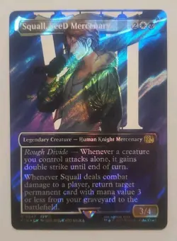 MTG: Squall, SeeD Mercenary (Borderless) (Surge Foil) Final Fantasy Foil - Image 1