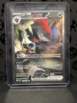 N's Zoroark ex 185/159 Sv09: Journey Together Holo Pokemon Card NM - Image 1
