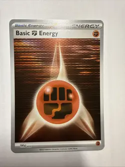 Fighting Energy - (Horizontal Holo) Black Bolt Pokemon TCG Card 22-MINT - Image 1
