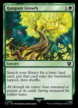 Rampant Growth 0257 Non Foil Common LOTR Commander MTG Near Mint - Image 1