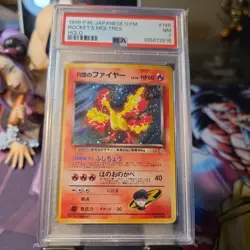 PSA 7 Rocket'S Moltres Japanese Gym Heroes 146 Holo Pokemon Card - Image 1
